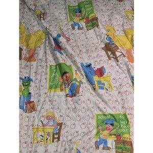 Vintage Sesame Street Comforter 70s Big Bird Franklin Cookie Monster Full Size